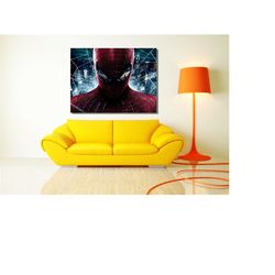 Spider-man Wall Decor,Spiderman Poster Art Print,Spider-man Canvas Wall Art,Spiderman Canvas Art,Gift for Kids,Game Room
