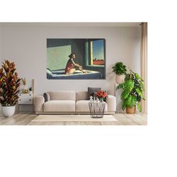 Edward Hopper Girl Poster,Bedroom Window Canvas Wall Art Print,Edvard Hopper Artworks,Canvas Wall Art Decors,Famous Pain