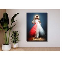 lord jesus divine canvas art print,lord jesus poster print art,surrealism wall art,christian wall art,church wall decor,