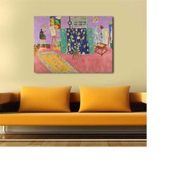 Henri Matisse Pink Studio Poster/Canvas Wall Art Print,Reproduction Print,Trendy Modern Canvas Wall Art Decor,Expression