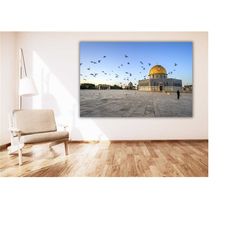 masjid al aqsa canvas wall art,masjid al aqsa poster print,extra large canvas wall art,islamic wall art decor,islamic wa
