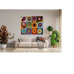 Wassily Kandinsky Color Study Wall Art Print,Kandinsky Reproduction Print Art,Canvas Wall Art Print Decor,Office Wall Ar