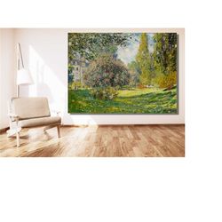 Claude Monet The Parc Monceau painting Wall Art,The Parc Monceau Wall Art Decor,Claude Monet Canvas art,Modern Wall Deco