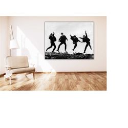 Beatles Jumping Poster Art,Beatles Band Print Art,Beatles Band Canvas Art,Music Legends Poster Print,Music Room Wall art