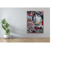 eminem banksy wall art,eminem poster print on canvas art,colorful banksy decor,banksy artworks,hip-hop wall art canvas,r