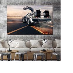 back to the future poster art,back to the future print art canvas,back to the future canvas wall art,kids room decor,gam