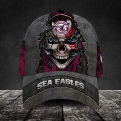Shop the Manly Warringah Sea Eagles Skull Classic Cap Get Game Day Ready