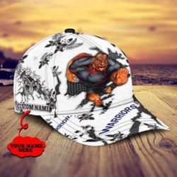 Custom Name White Classic Cap for New Zealand Warriors Mascot Personalize Your Support