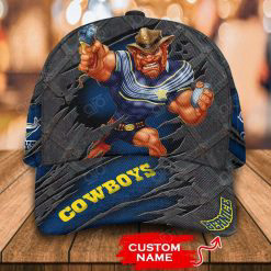 Custom Name Mascot Shooting Classic Cap for North Queensland Cowboys Personalize Your Style