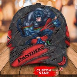 Custom Name Mascot Red Cap: Penrith Panthers Classic Headwear