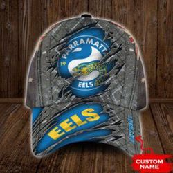 Personalized Parramatta Eels Classic Cap Grey Scratch Logo