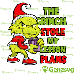 Christmas The Grinch Stole My Lesson Plans TShirt, Grinchmas Tshirt, Merry Christmas Grinch Teacher Student TShirt