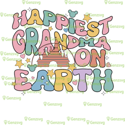 Happiest Grandma On Earth 70s Tshirt, Grandma Mickey Icon TShirt, Mother Day Shirt For Grandma