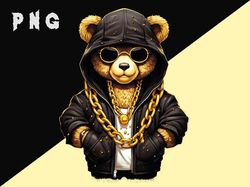 gangster bear png | t shirt design | cool bear sublimation | digital download.