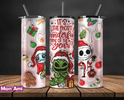 Grinchmas Christmas 3D Inflated Puffy Tumbler Wrap Png, Christmas 3D Tumbler Wrap, Grinchmas Tumbler PNG 25