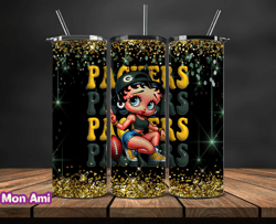 Green Bay Packers Tumbler Wraps, NFL Teams, Betty Boop Tumbler, Betty Boop Wrap, Logo NFL Png, Tumbler Design by Mon Ami