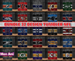 Bundle 32 Design NFL Teams, NFL Logo, Tumbler Design, Design Bundle Football, NFL Tumbler Design, Design by Mon Ami01
