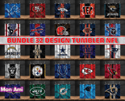 Bundle 32 Design NFL Teams, NFL Logo, Tumbler Design, Design Bundle Football, NFL Tumbler Design, Design by Mon Ami03