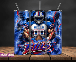 Buffalo BillsTumbler Wrap, NFL Logo Tumbler Png, Nfl Sports, NFL Design Png, Design by Cookies-04