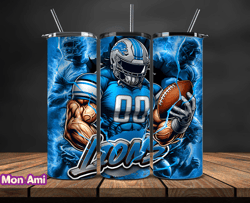 Detroit LionsTumbler Wrap, NFL Logo Tumbler Png, Nfl Sports, NFL Design Png, Design by Cookies-11