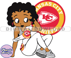 Kansas City Chiefs Betty Boop Svg, NFL Svg, Girl Sport Svg, Football Svg Download Digital File 19
