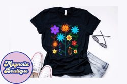 Vintage Flower Novelty T Shirt Design
