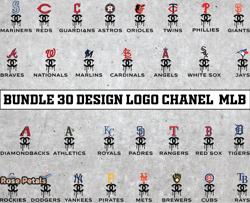 Bundle 30 design logo Chanel MLB, MLB Logo, MLB Logo Team, MLB Png, MLB Tumbler, MLB Design 05