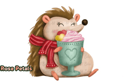 Baby Hedgehog Drink Coffee Png