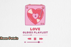 Retro Valentines Sublimation Love Song Design 09