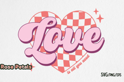 Valentines Day SVG Love Heart Retro Design 22