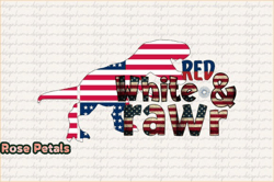 Red White & Rawr PNG Sublimation Design 146