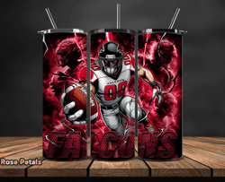 Atlanta Falcons Tumbler Wrap Glow, NFL Logo Tumbler Png, NFL Design Png-02