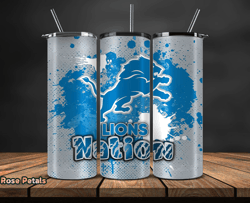 Detroit Lions Logo NFL, Football Teams PNG, NFL Tumbler Wraps PNG Design 10