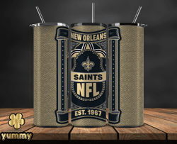 New Orleans Saints Tumbler Wrap, NFL Logo Tumbler Png, NFL Design Png-108