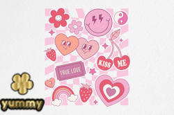 Retro Valentines PNG Sublimation Design 02