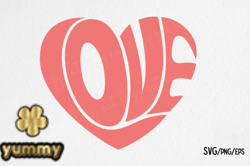 Valentines Day SVG Retro Love Heart Design 24