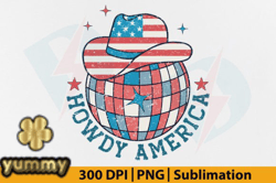 Retro 4th of July PNG, Howdy America USA Design 28