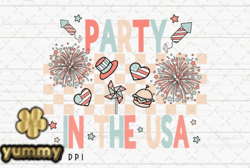 Party in the USA Retro 4th of July PNG Design 04