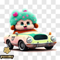 Cartoon character in a playful ride PNG Design 169