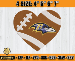 Ravens Embroidery, NFL Ravens Embroidery, NFL Machine Embroidery Digital, 4 sizes Machine Emb Files -12 yummy