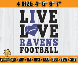 Ravens Embroidery, NFL Ravens Embroidery, NFL Machine Embroidery Digital, 4 sizes Machine Emb Files -16 yummy