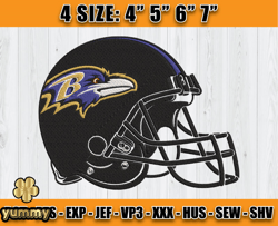 Ravens Embroidery, NFL Ravens Embroidery, NFL Machine Embroidery Digital, 4 sizes Machine Emb Files -27 yummy