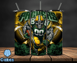 Green Bay Packers Tumbler Wrap, Football Wraps, Logo Football PNG, Logo NFL PNG, All Football Team PNG, Design by Yummi