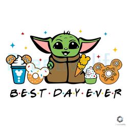 Baby Yoda Christmas SVG Best Day Ever Carnival Food File