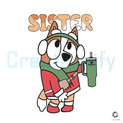 Bingo Sister Christmas SVG Xmas Stanley Tumbler Digital File