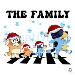 Bluey Family Christmas PNG Merry Xmas File Sublimation