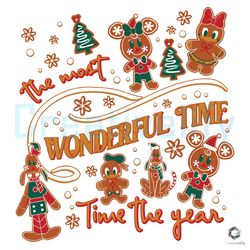 Gingerbread Xmas SVG Most Wonderful Time The Year File