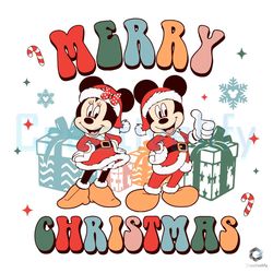 Mickey And Minnie Santa SVG Merry Disney Christmas File