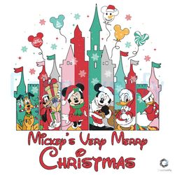 Mickeys Very Merry Xmas SVG Disney Castle Graphic File