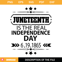 Juneteenth Is The Real Independence Day 1865 Svg